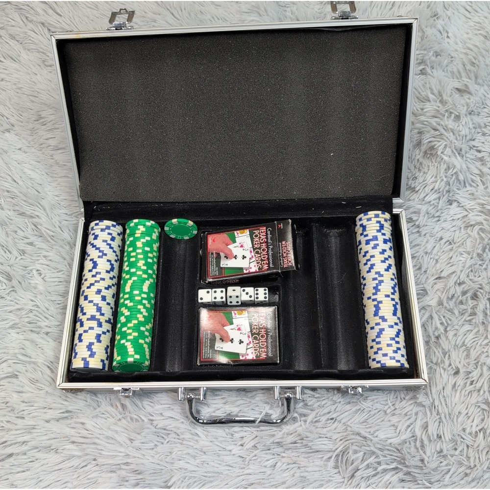 Cardinal Texas Hold 'em Tournament Professional Poker Set with Metal Carry Case